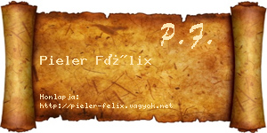 Pieler Félix névjegykártya